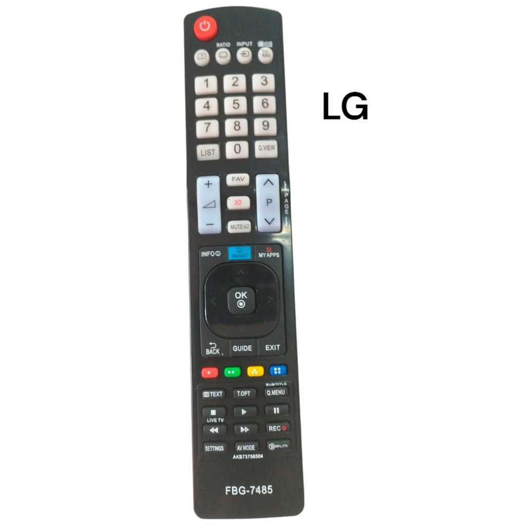 Controle Remoto Compatível LG LCD 3D Smart FBG-7485