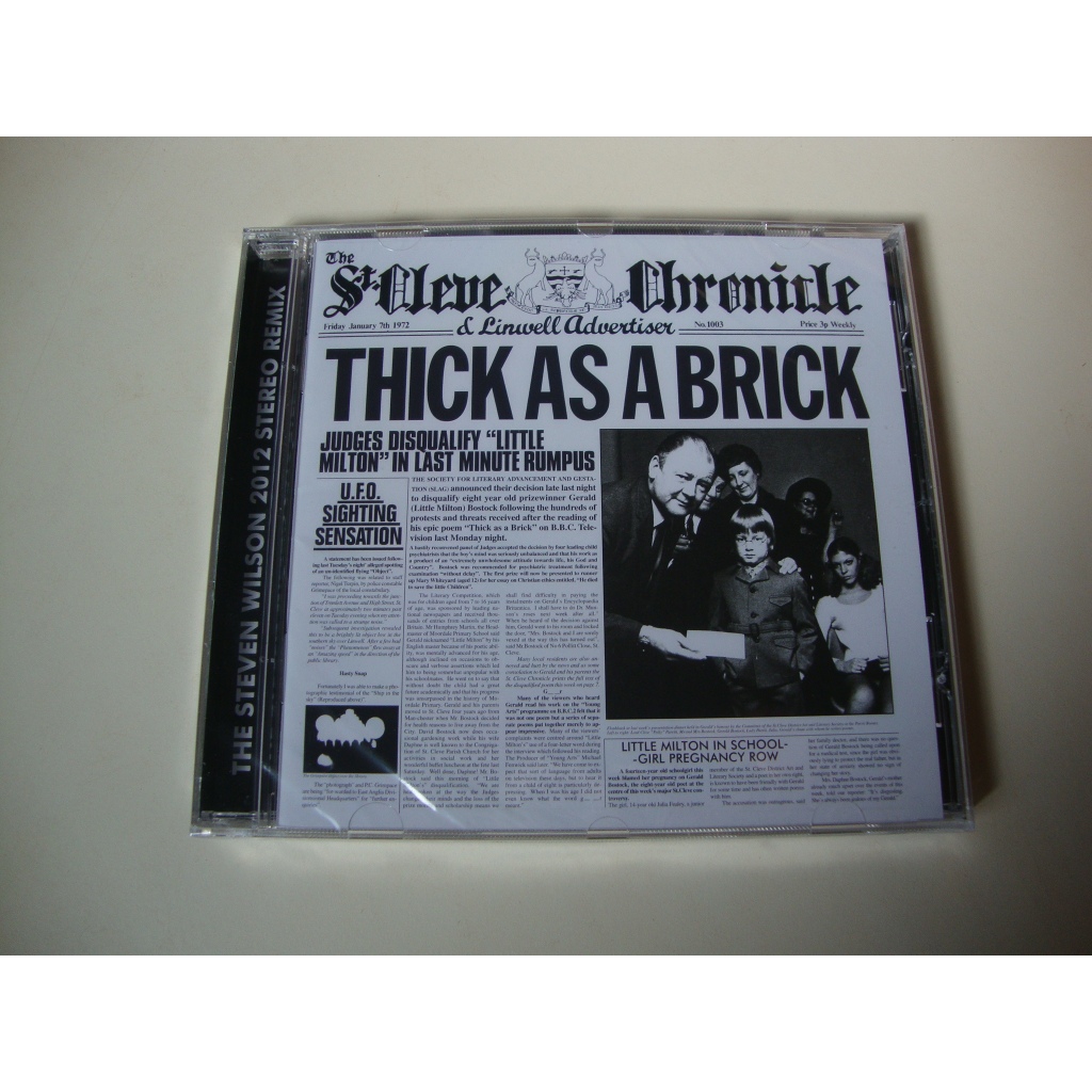 CD - Jethro Tull - Thick As A Brick - Importado, Lacrado (The Steven Wilson 2012 Stereo Remix)