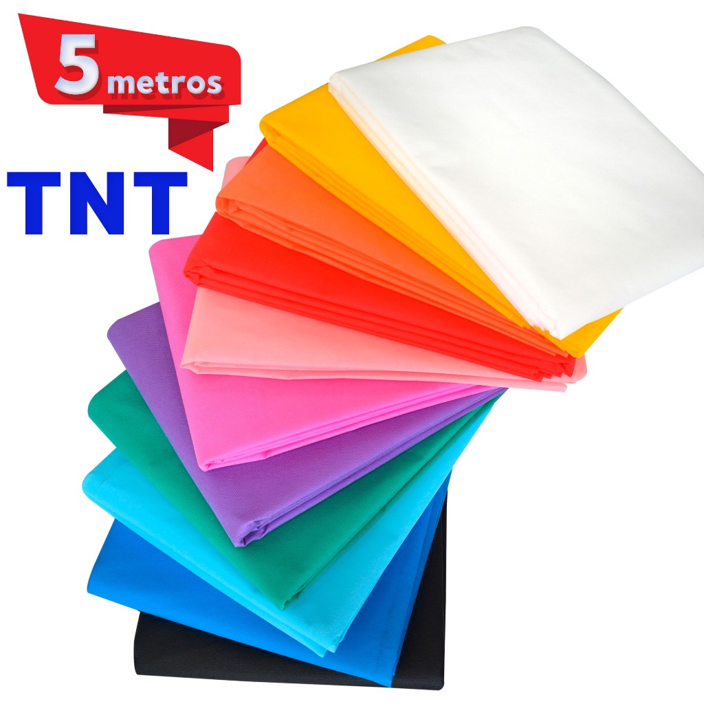 TNT Liso Colorido com 5 metros - 1,40m largura 40gm com Excelente Qualidade DOBRADO