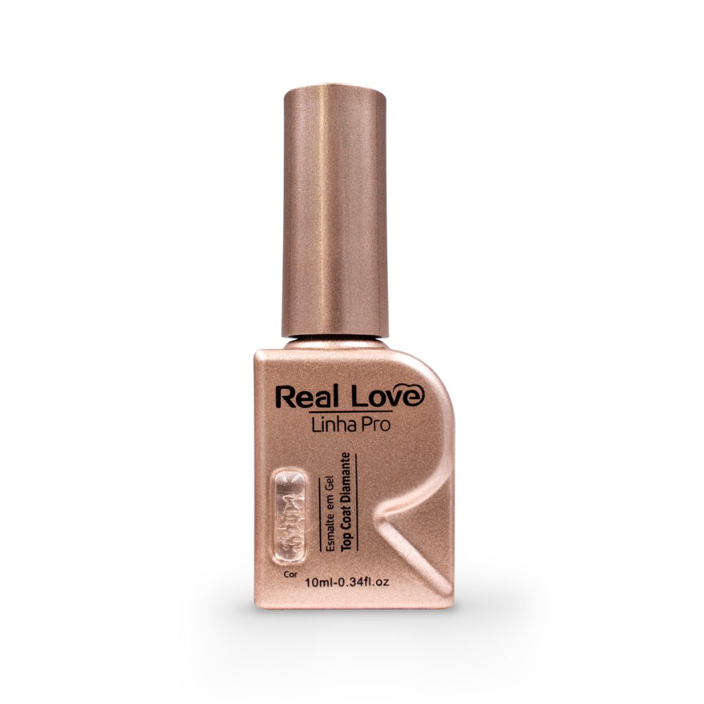 Top Coat Diamante Para Unhas Linha Pro 10 ml - Real Love em Oferta na Shopee