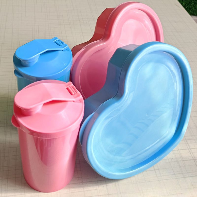 kit C/ 2 Lancheira Marmita Divertida Formato Coração