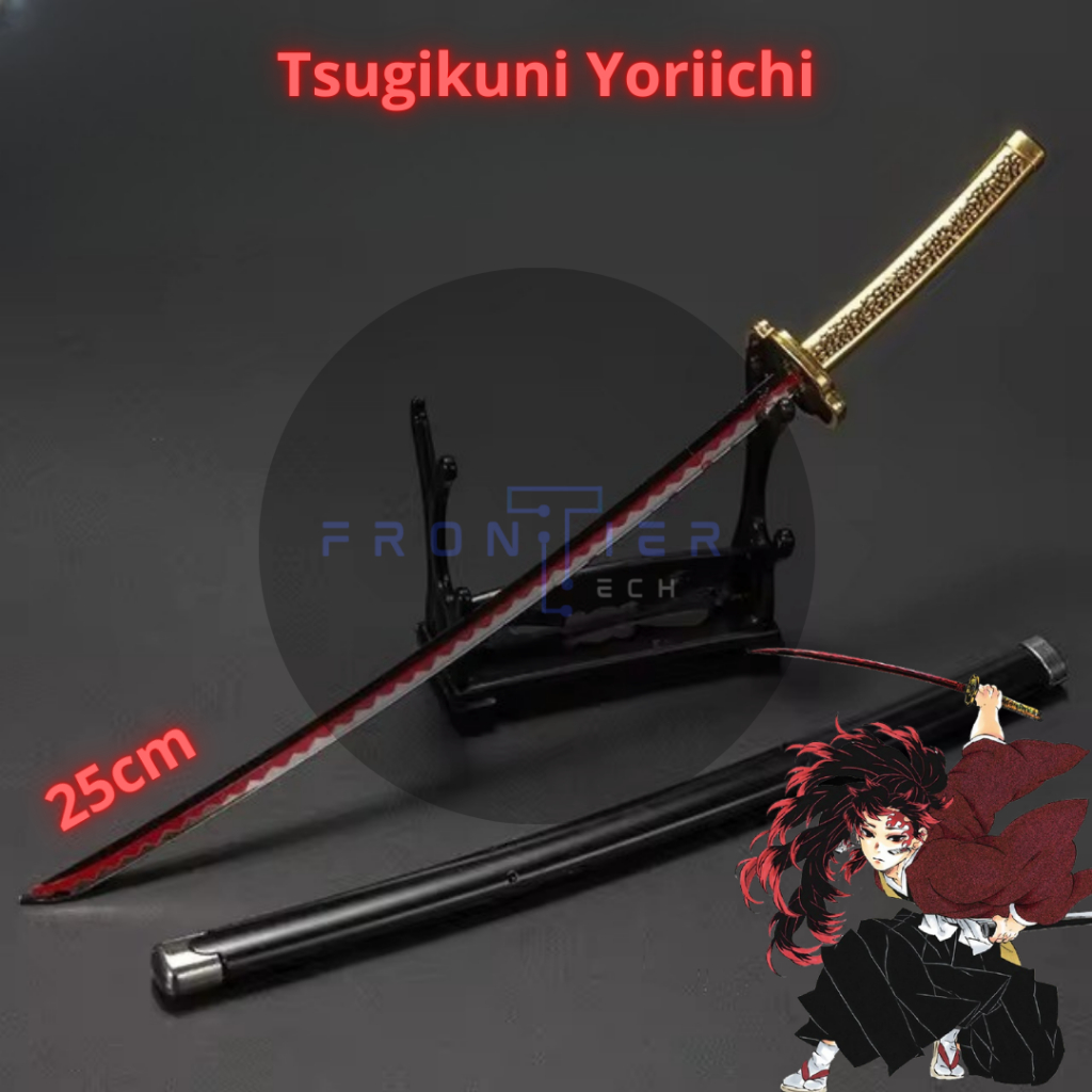 Espada Katana Demon Slayer Kimetsu no Yaiba Para Decoração Edição de Colecionador Tsugikuni Yoriichi