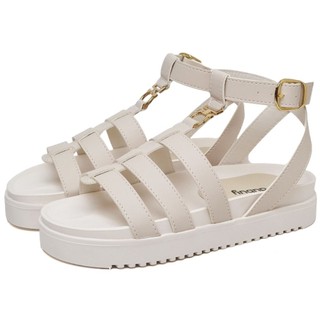 Sandalia Slide Dubuy Off White Com Detalhe de Fivela Luna 2068DB em Oferta na Shopee