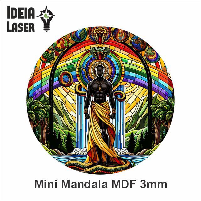 Oxumaré  - Mini Mandala MDF - Arte Estilo Vitral