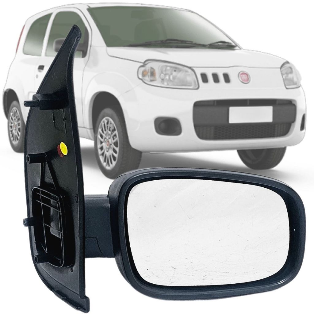 Espelho Retrovisor Direito Passageiro Fiat Novo Uno Vivace Way Evo Sporting 2010 2011 2012 2013 2014 2015 2016 2017 2018