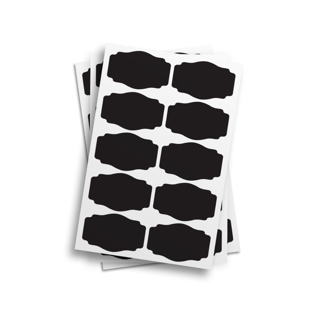 Kit 30 Adesivos Organização Potes Cozinha Para Escrever - Vinil Branco