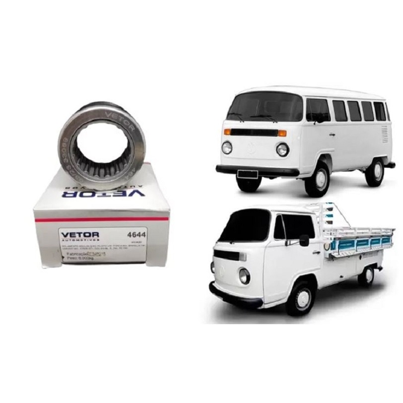 Rolamento Cambio Ponta Eixo Piloto Vw Kombi A Ar Fusca Brasilia TL Variant 1 2 I II Karmann Ghia (N.F4644) Caixa de marcha Arvore Primaria Primario Ponta de agulha
