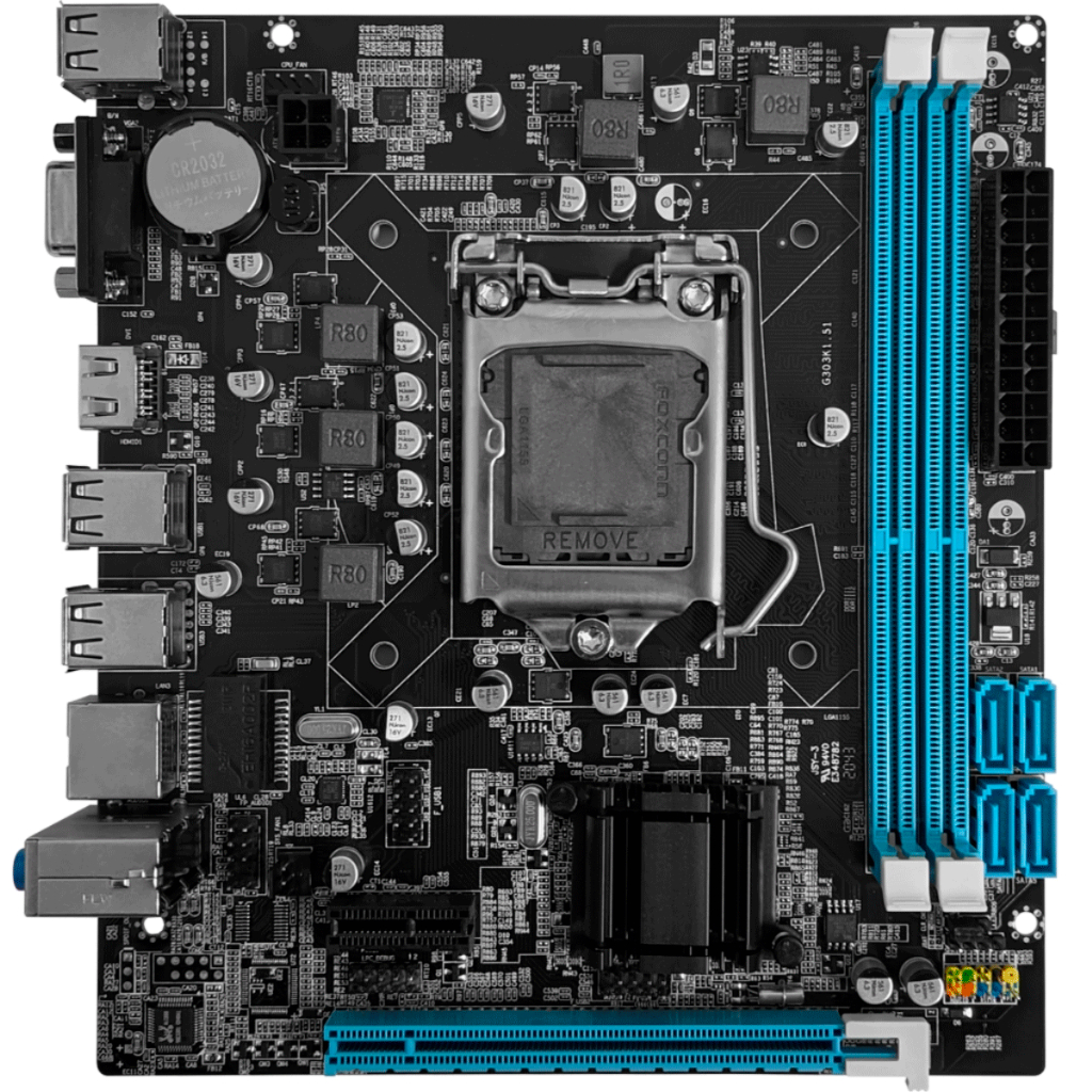 Placa Mãe Maxxdigital H61 LGA 1155 2x Slots DDR3 Micro-ATX 6x USB VGA HDMI