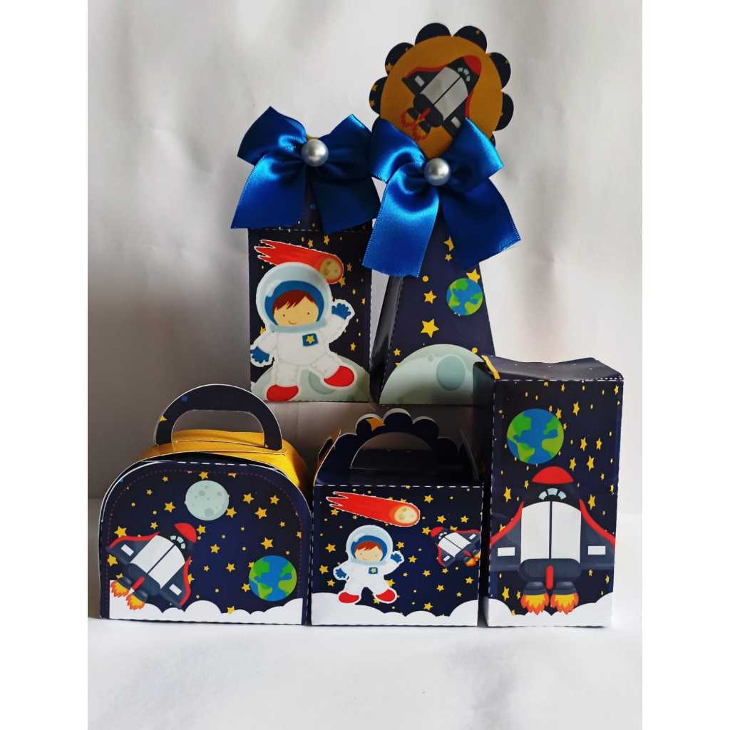 Kit 10 caixas Personalizados Astronauta