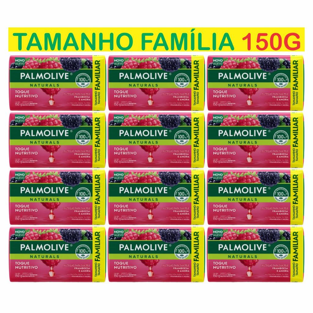 Kit 12 Sabonetes Palmolive Toque Nutritivo 150g