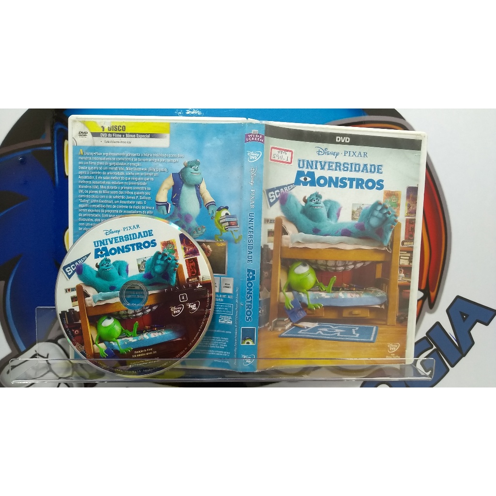 Dvd Desenho Universidade Monstros Walt Disney Pixar