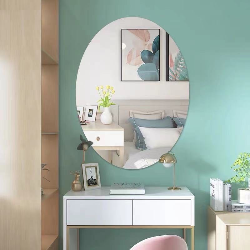 Espelho Oval Adesivos De Parede 3d Auto-Adesivo Adesivo De Parede Decoração Para Casa imperio em Oferta na Shopee