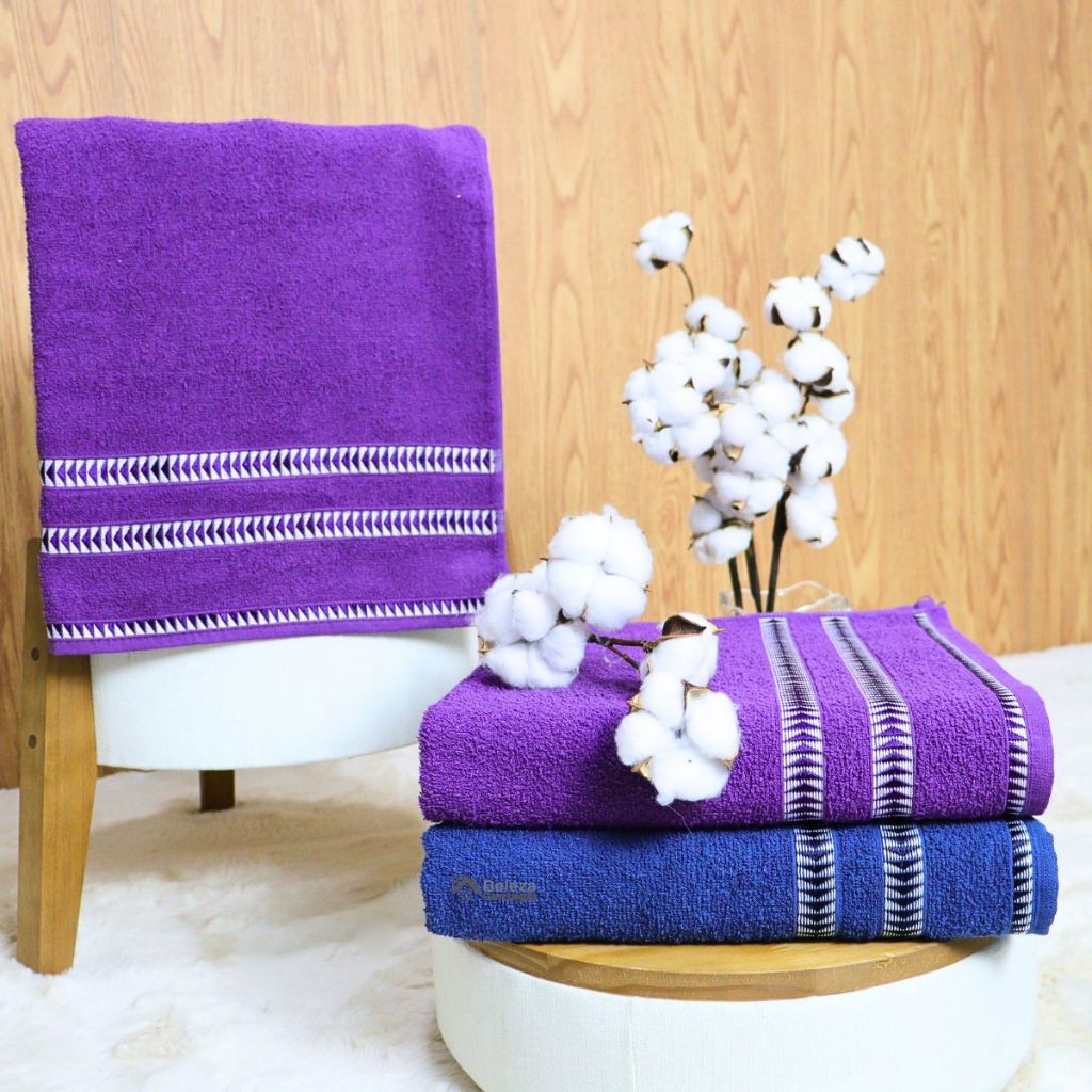 Kit 2 Toalhas Banho Gigante Alta absorção Algodão Felpuda Macia Bordada - Masculino e Feminino