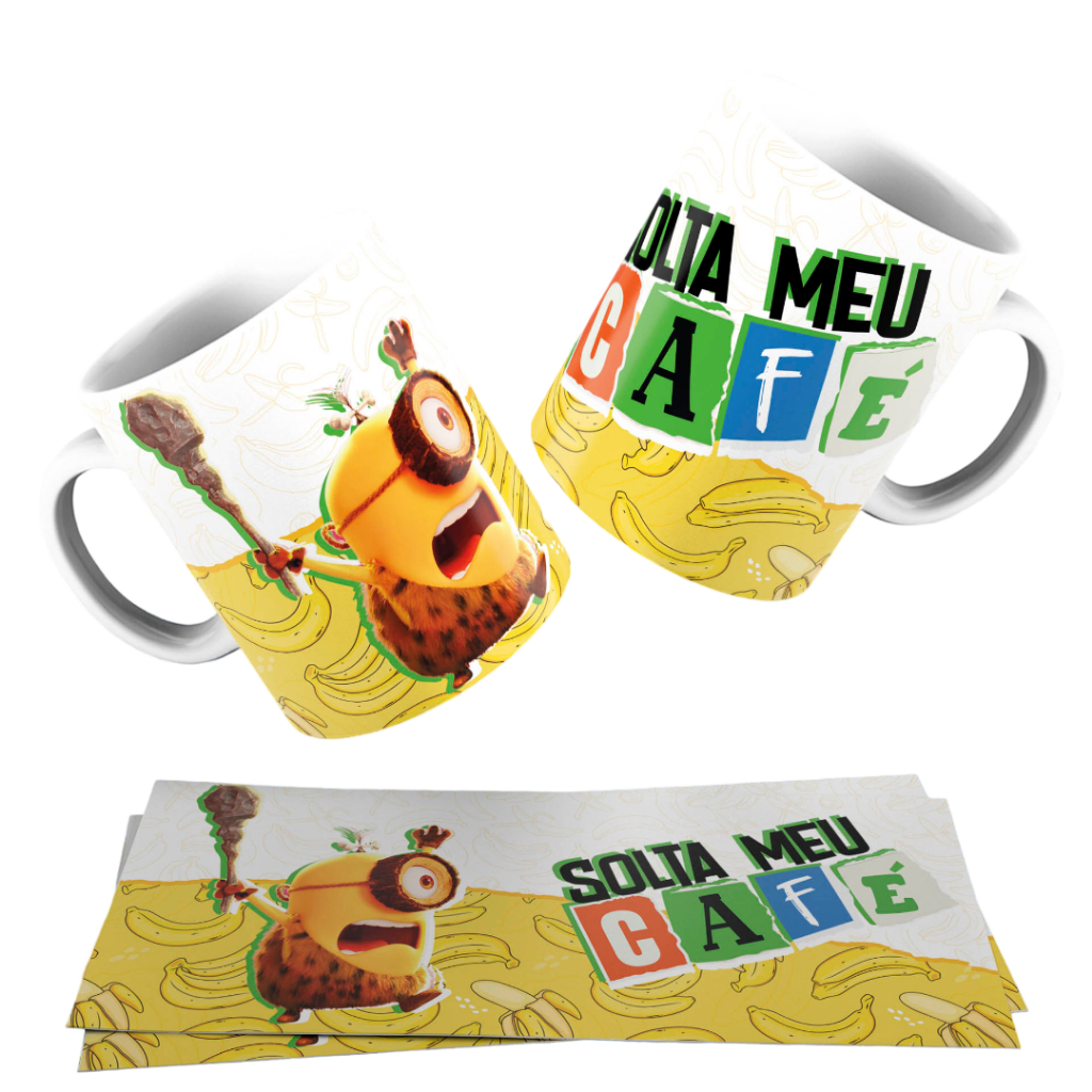 Caneca Divertida do Minions Solta Meu Café Xícara 325ml Meu Malvado Favorito 4