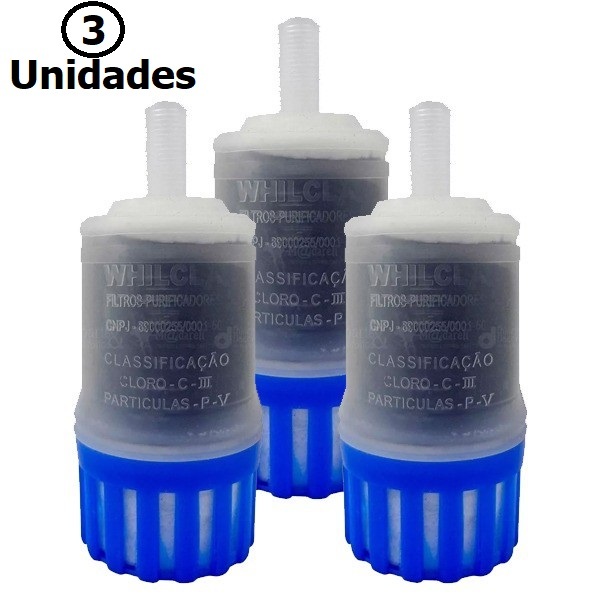 Refil Vela Filtro Universal Whilcla Purificador Kit 3 Peças Carvão Ativado Aprovação INMETRO em Oferta na Shopee
