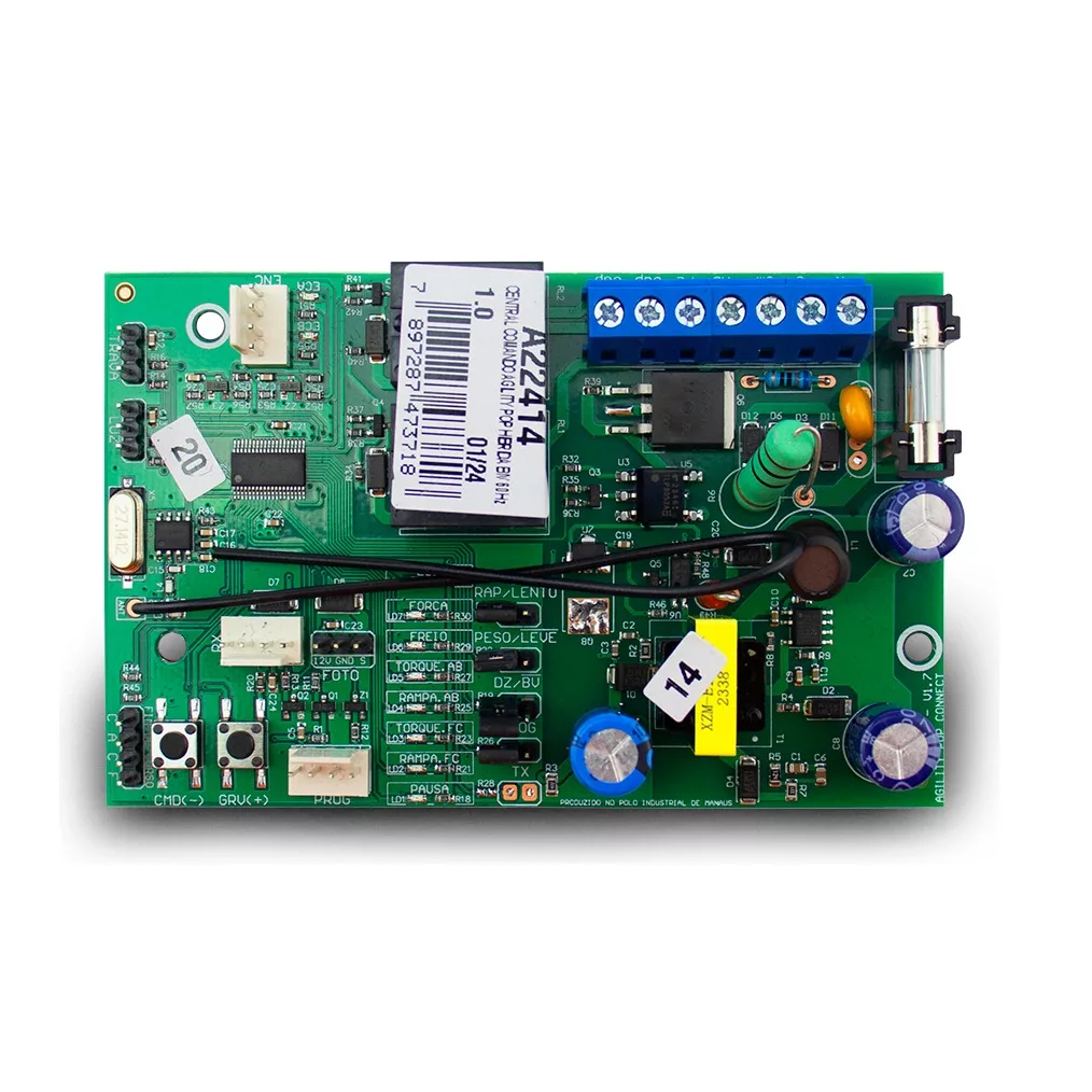 Placa Central Motor Portão Eletrônico Ppa Agility Pop Bivolt