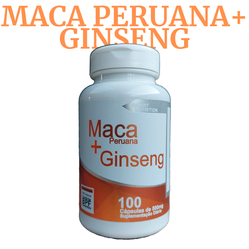 Maca + Ginseng com 100 Cápsulas 500mg - 4E