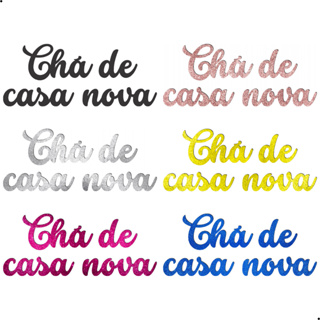 Aplique Mdf Letreiro Chá de Casa Nova 50cm Diversas Cores Mdf Frase Painel Decorativo Festa Aniversario Decoração em Oferta na Shopee