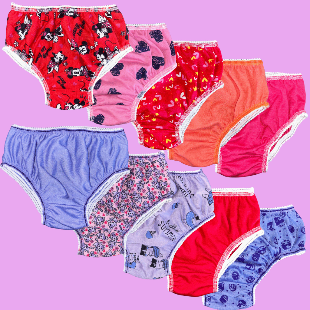 Kit 20 Calcinha Infantil Para Criança Menina E Bebê Alta Qualidade Super Confortável em Oferta na Shopee