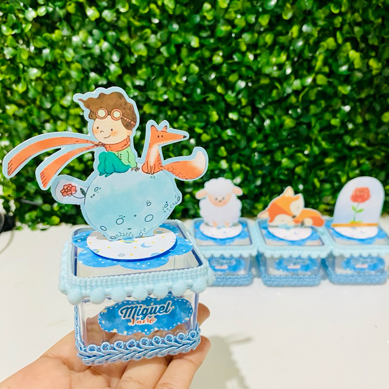Kit 10 Caixas Acrílica 5x5 Pequeno Príncipe Lembrancinha Personalizada Luxo | Festa Infantil