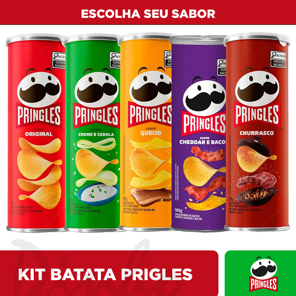 Kit Batata Pringles Sabores - 3 Unidades em Oferta na Shopee