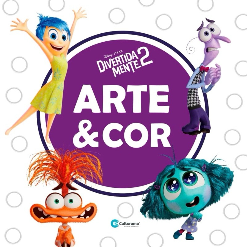 Livro Arte Para Pintar Colorir DivertidaMente 2 Disney Pixar Arte e Cor