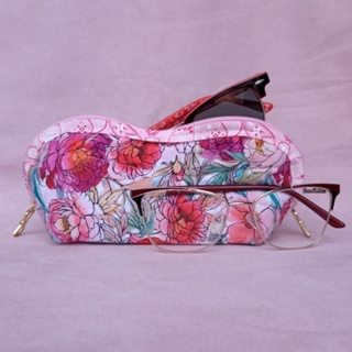 Porta óculos duplo capa para óculos sol grau com divisória de tecido em Oferta na Shopee