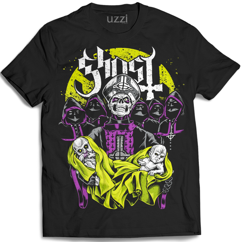 Camiseta da Banda Ghost Camisa Ghost Banda de Rock Cor