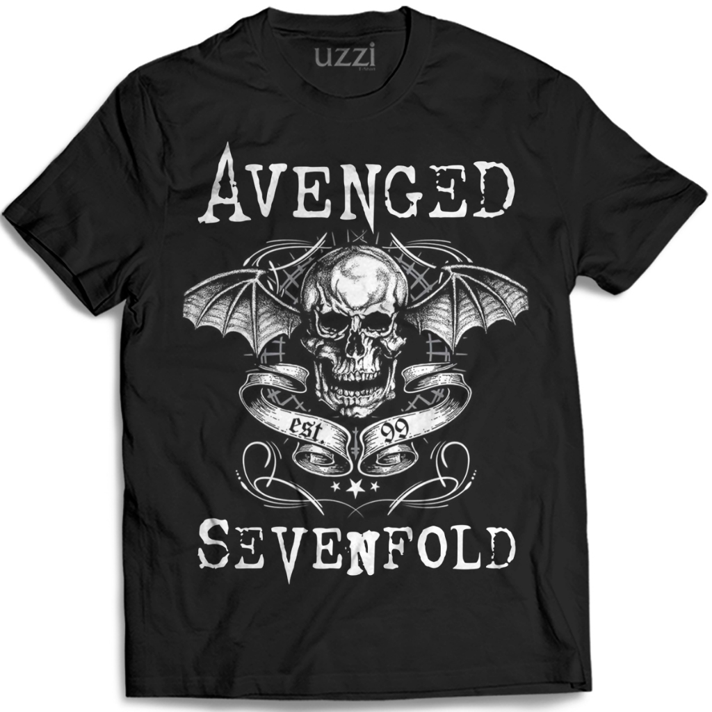 Camiseta Avenged Sevenfold Camisa de Rock Blusa de Banda em Oferta na Shopee