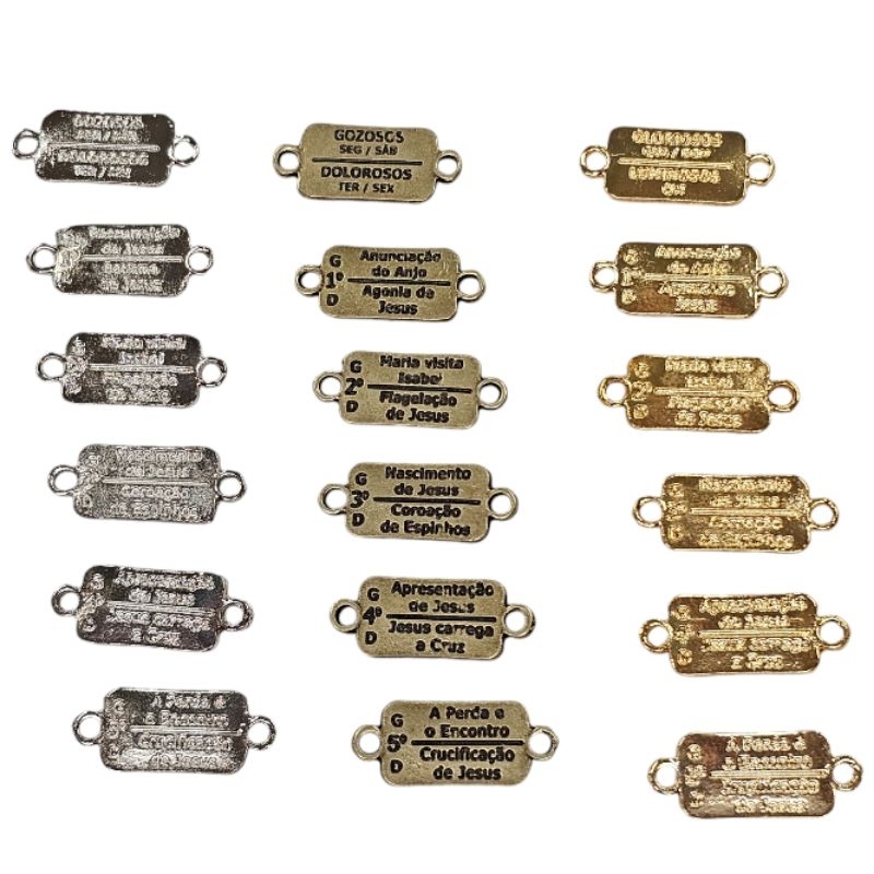 Entremeio Para Terço dos Mistérios Plaquinhas em Oferta na Shopee