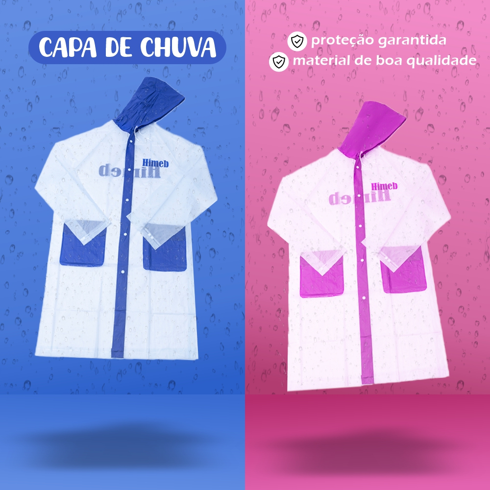 Capa de Chuva Adulta Masculina Feminina Longa CP16A-SKU
