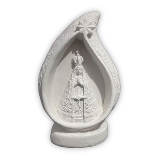 Nossa senhora na gota 14cm em gesso cru em Oferta na Shopee