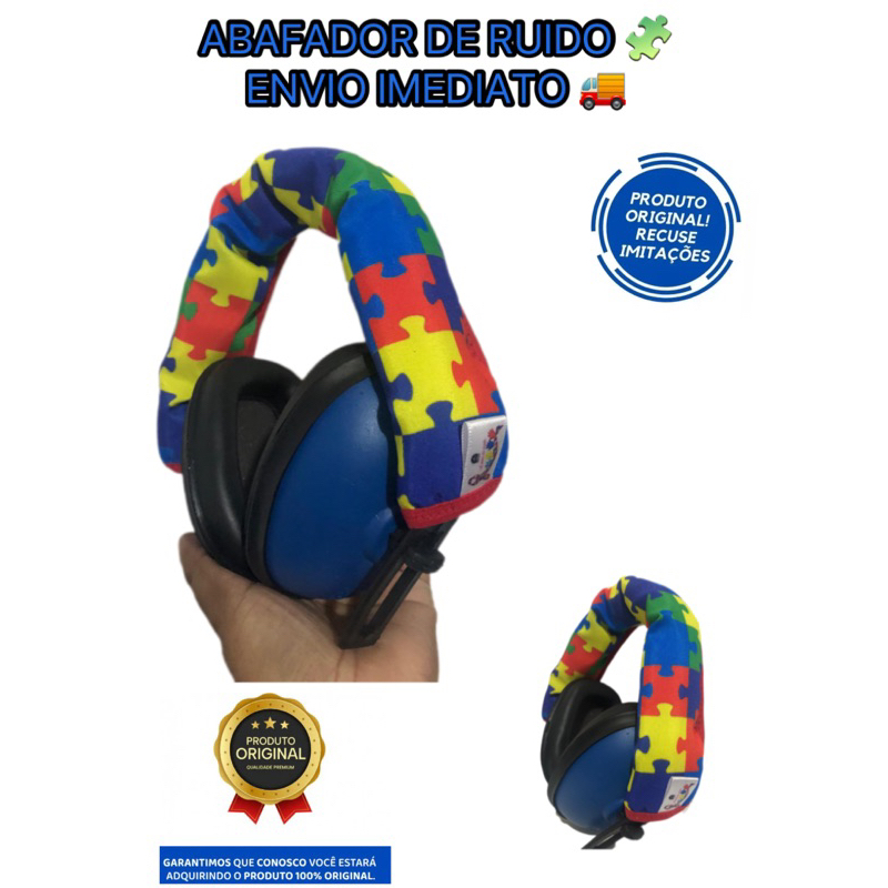 🇧🇷Abafador Autista protetor de ouvido Acolchoado quebra cabeça Envio rápido