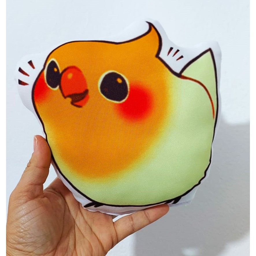 Mini almofada calopsita - muito  fofinha almofada calopsita