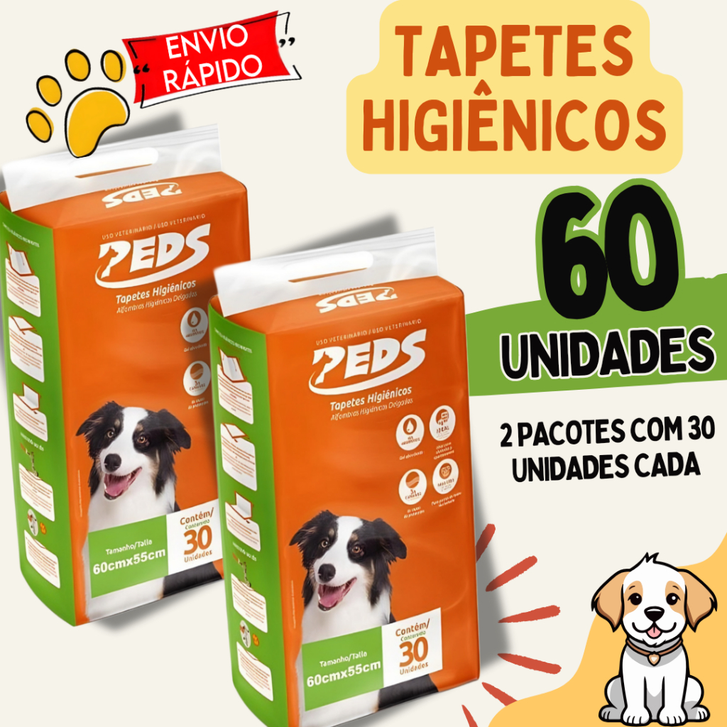 Tapete Higiênico com 60 unidades Peds