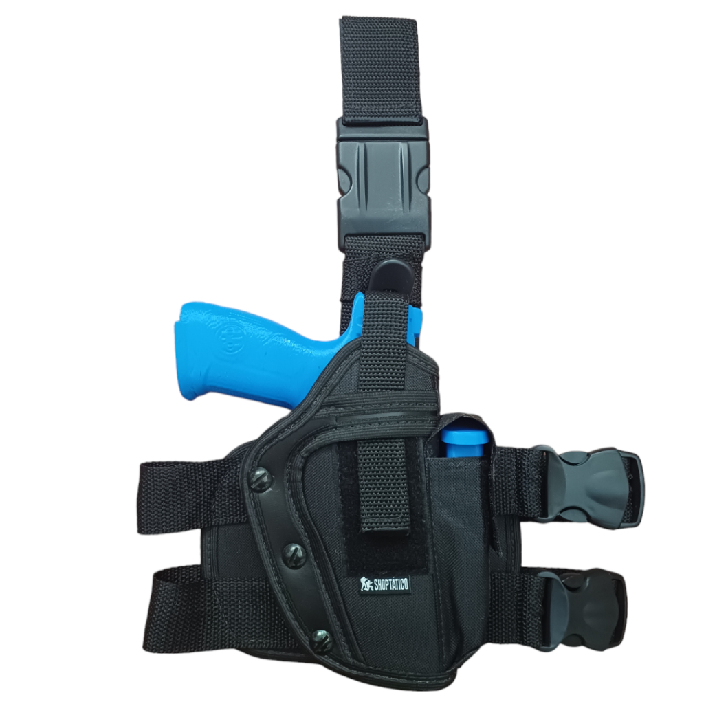 Coldre Perna Robocop Tático Pistola Ts9 Beretta Apx 9 mm