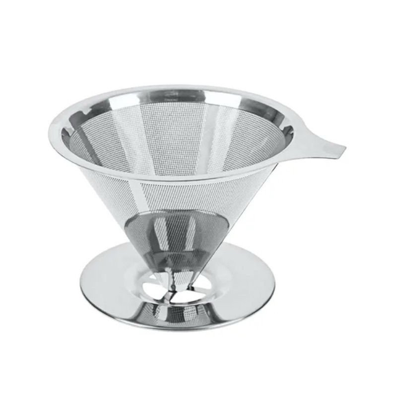 Filtro De Café Coador Inox 304 Grande Reutilizável Pour Over-envio imediato em Oferta na Shopee
