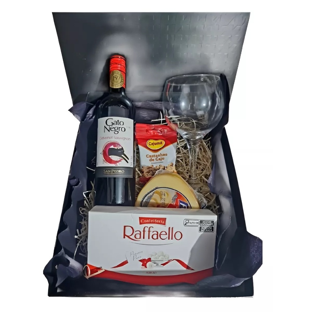 Cesta Especial Queijo  e Vinho Chileno  Love, Pais, Amigos. em Oferta na Shopee