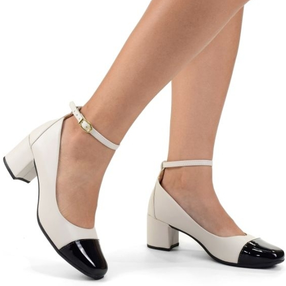 Sapato Feminino Scarpin Sapatilha Retro Bico Quadrado Salto Bloco Confortável Macio Moderno Promoção Kallys em Oferta na Shopee