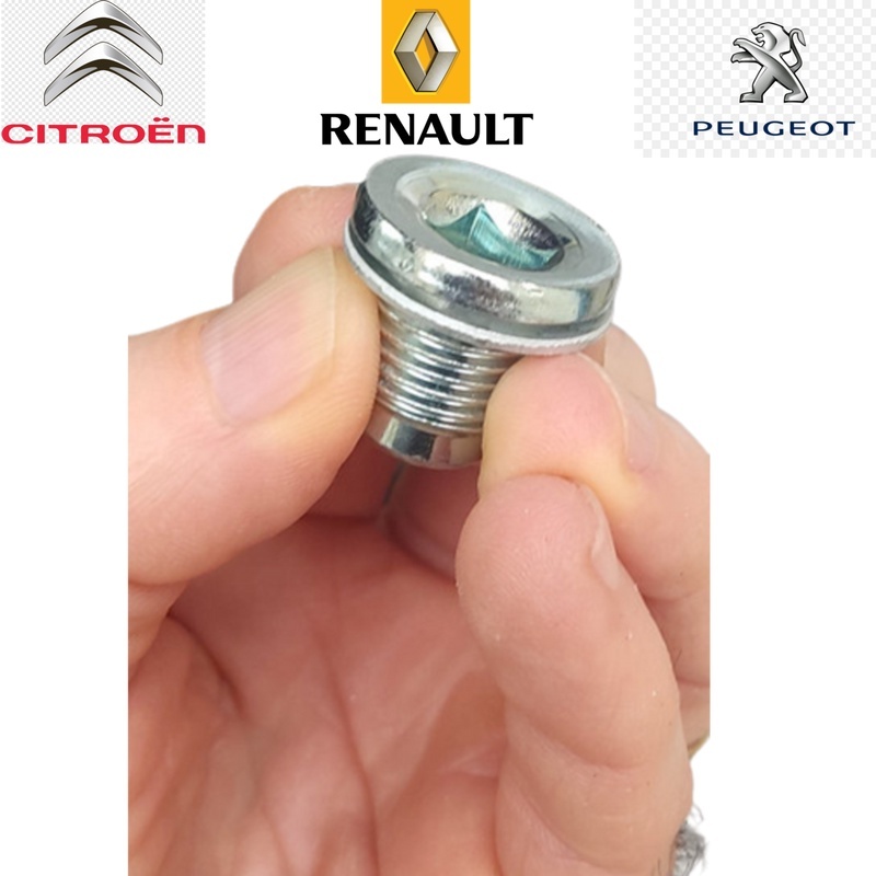 Parafuso Bujão óleo com anel de vedação grátis Carter 16mm  Peugeot Citroen Renault 1.6/1.0/1.5/1.4.