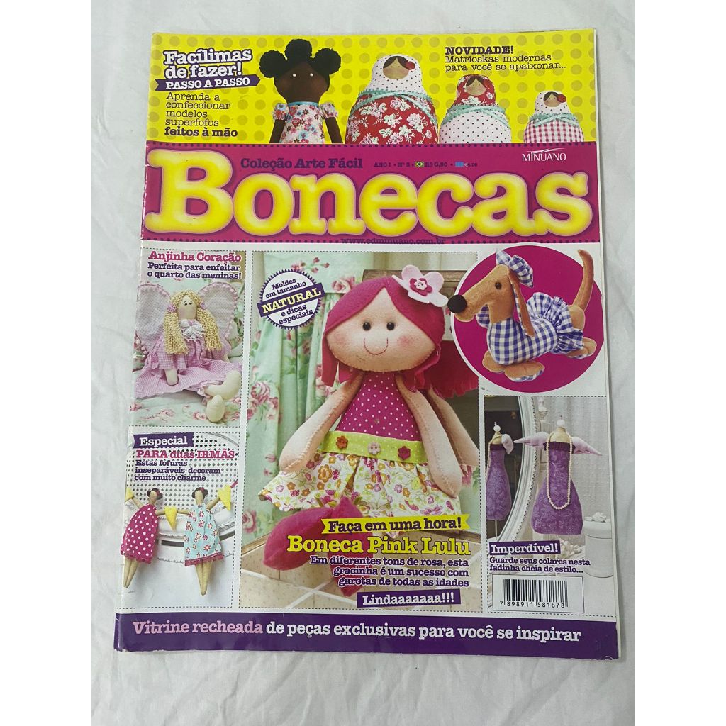Revista Arte Fácil 3 Moldes Feltro Matrioskas 9666