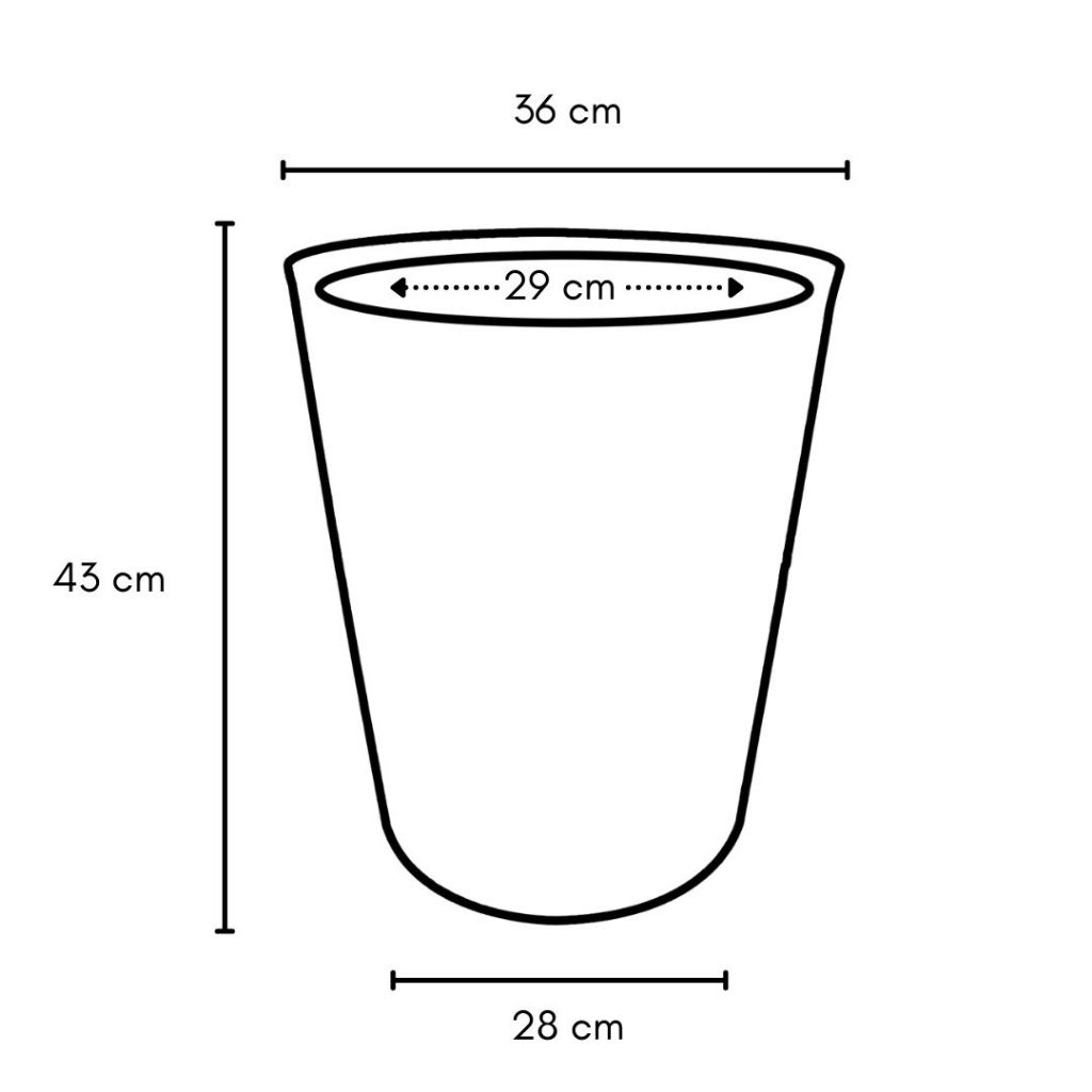 Vaso para Plantas Decorativo Redondo De Polietileno 43x36 Flores · foto 2