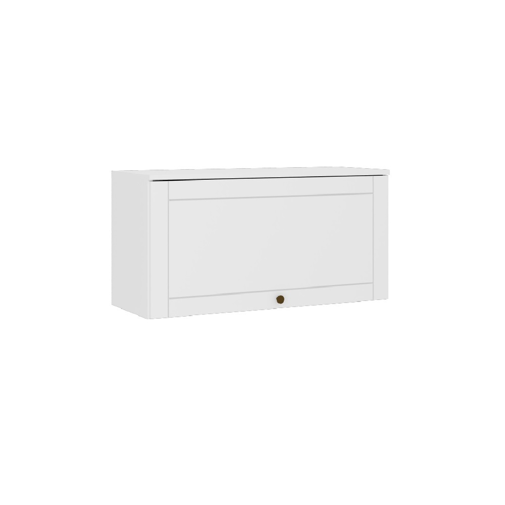 Armário Aéreo Milla MDF 1 Porta Branco 80 cm Carraro em Oferta na Shopee