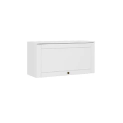 Armário Aéreo Milla MDF 1 Porta Branco 80 cm Carraro