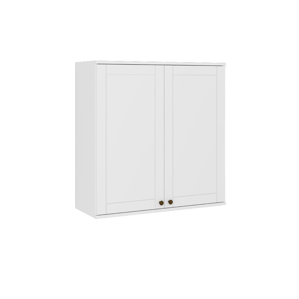 Armário Aéreo Milla MDF 2 Portas de Branco 80 cm Carraro em Oferta na Shopee