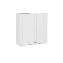 Armário Aéreo Milla MDF 2 Portas de Branco 80 cm Carraro