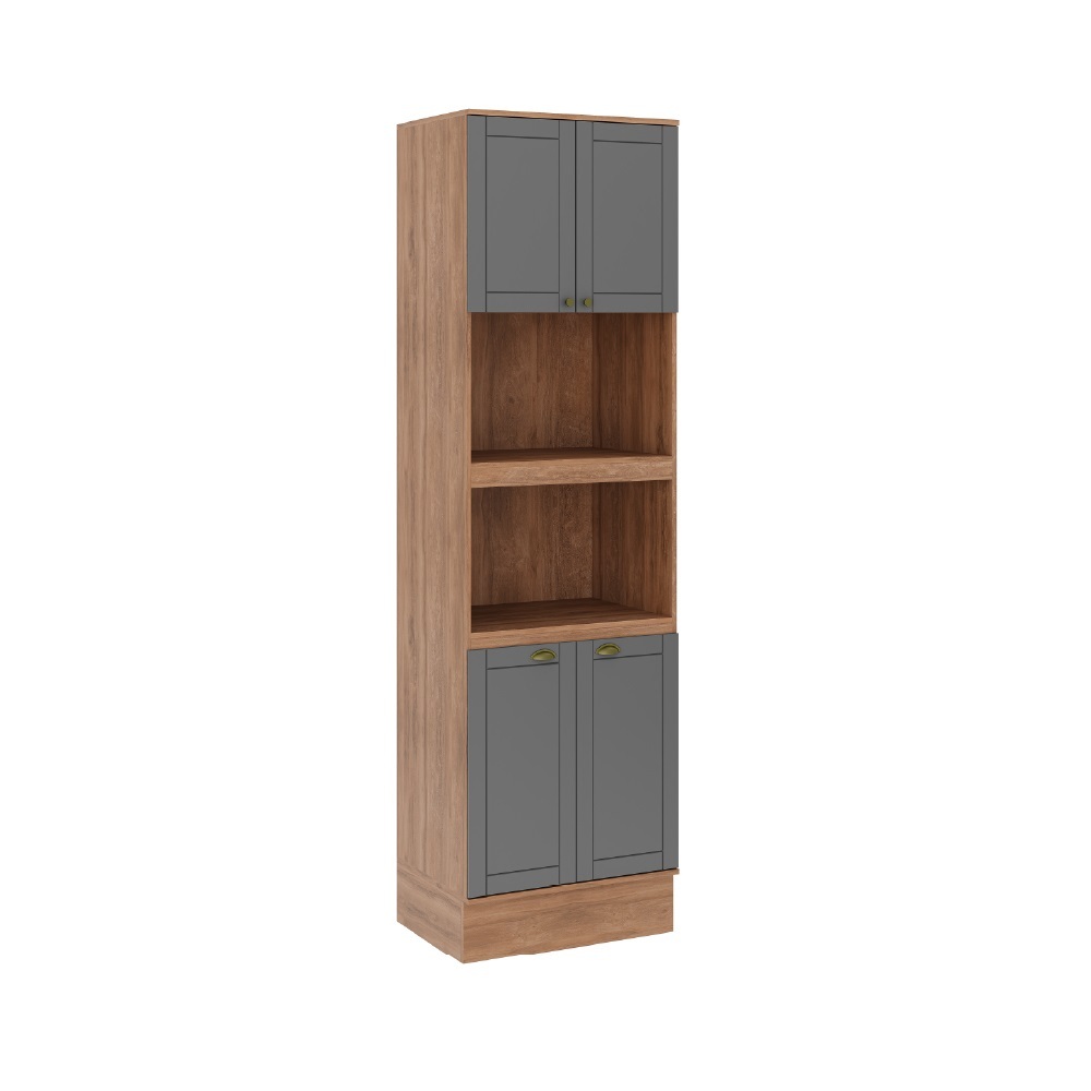 Torre Quente 2 Fornos Milla Nog/Cinza 70cm Carraro