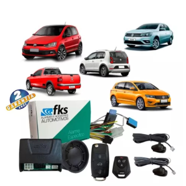Alarme Automotivo FK500 VW Com Controle e Chave Canivete Original Gol Voyage Saveiro Fox UP