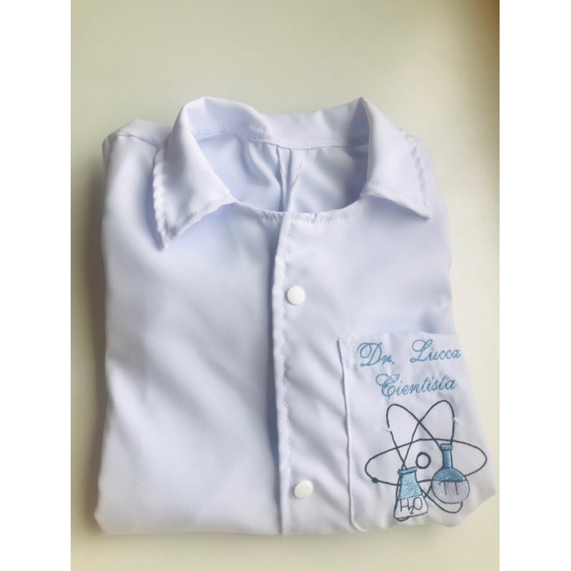 Jaleco Infantil Menino Personalizado Cientista