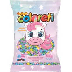 Coloreti Unicórnio Confeito de Chocolate 300g Jazam